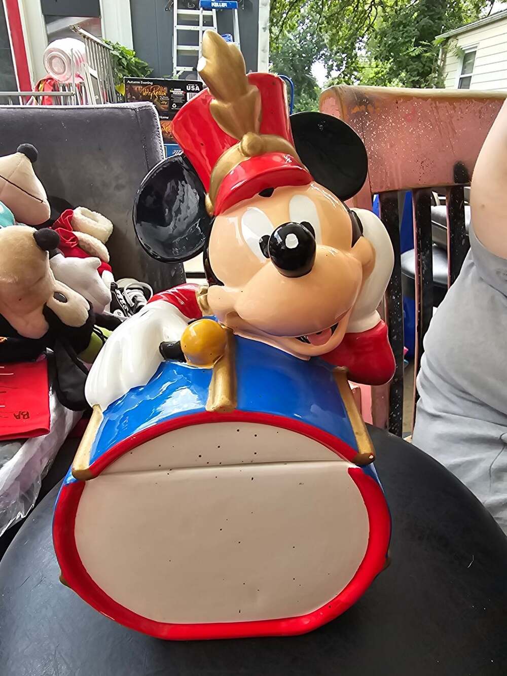 Disney Mickey Mouse Marching Band Drummer Ceramic Cookie Jar 12"
